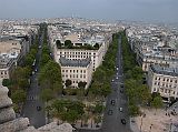 Paris 12 Arc de Triomphe View Down Av Hoiche and Av de Friedland Towards Montmartre 